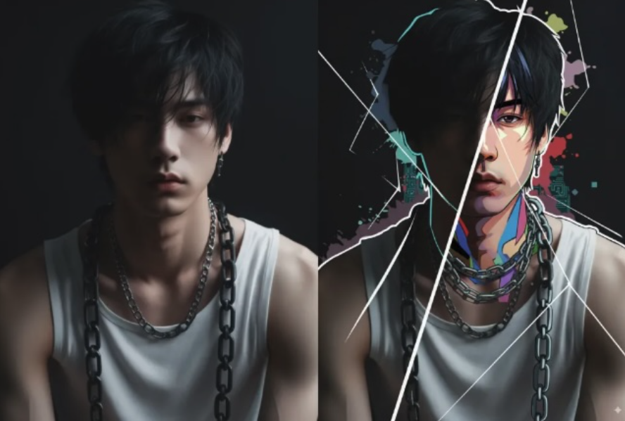 Apply a creative split-style effect