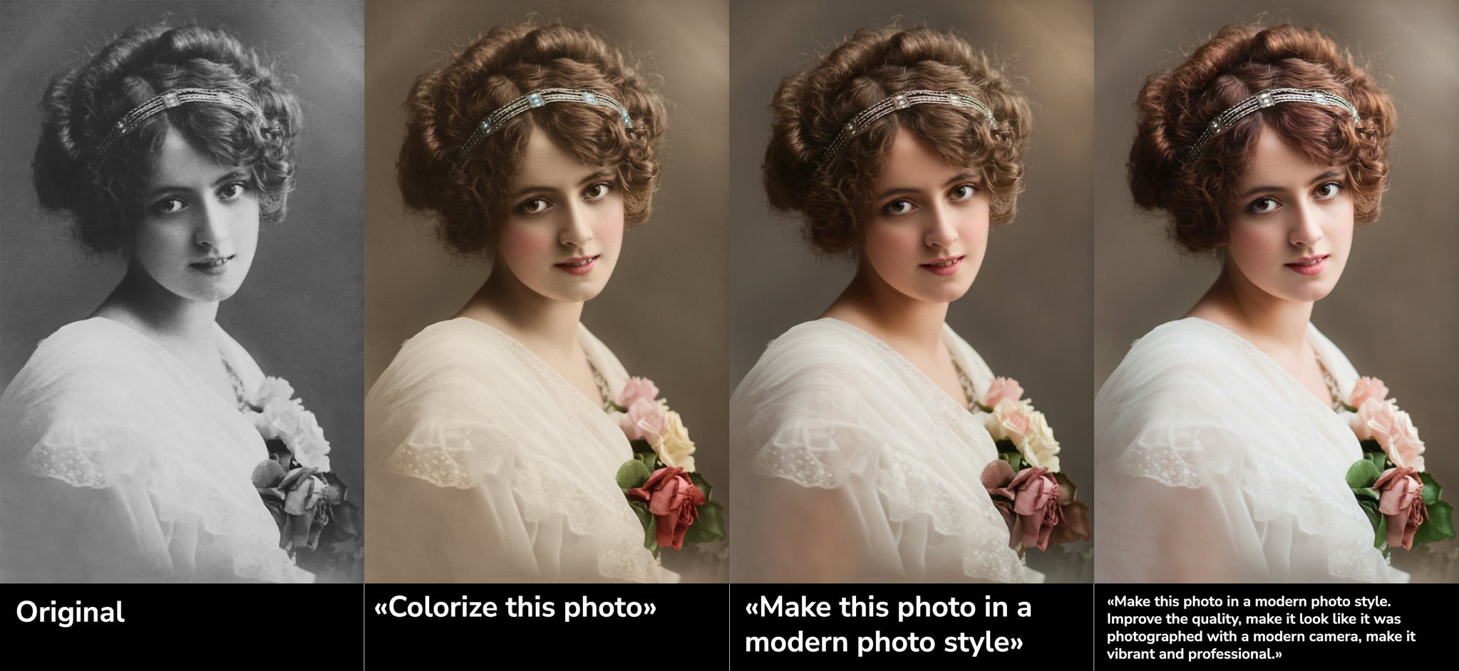"Make this photo in a modern photo style. Improve the quality, make it look like it was photographed with a modern camera, make it vibrant and professional."